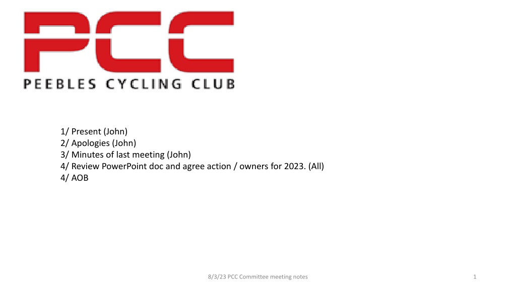 pcc committee meeting summary and action points 8th march 20