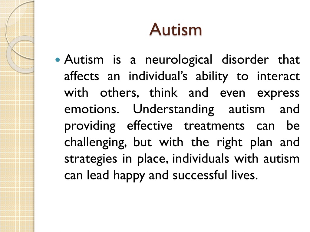 PPT - Understanding Autism: Assessment, Interventions, and Nursing Care ...