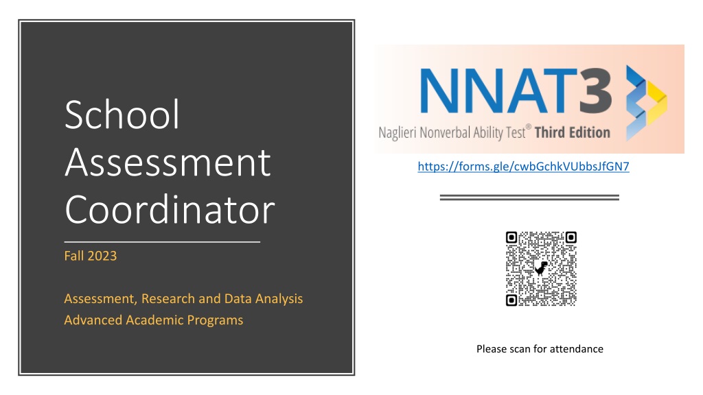 PPT - Naglieri Nonverbal Ability Test (NNAT3) - Fall 2023 Assessment ...