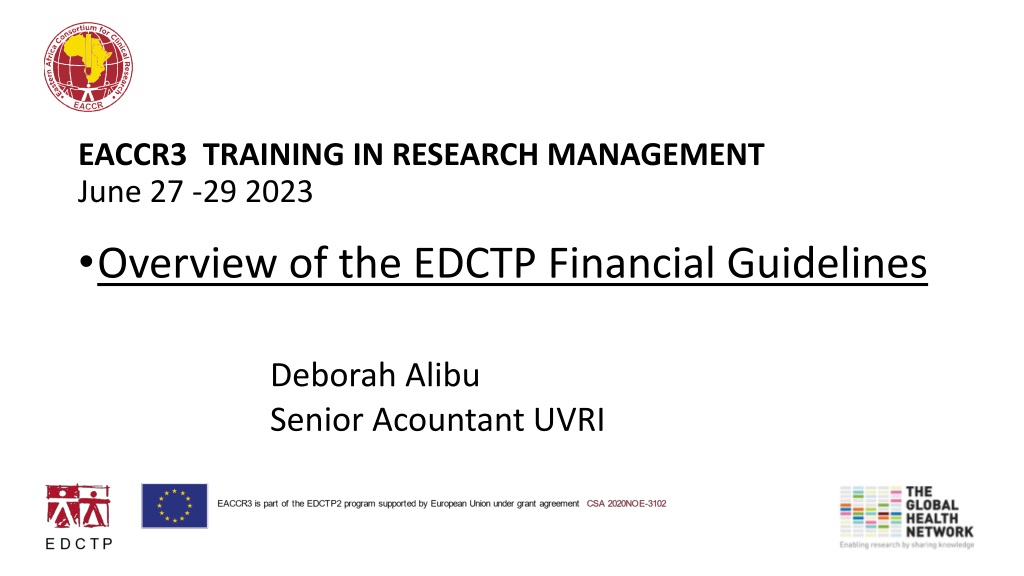 EDCTP Financial Guidelines and Management Overview