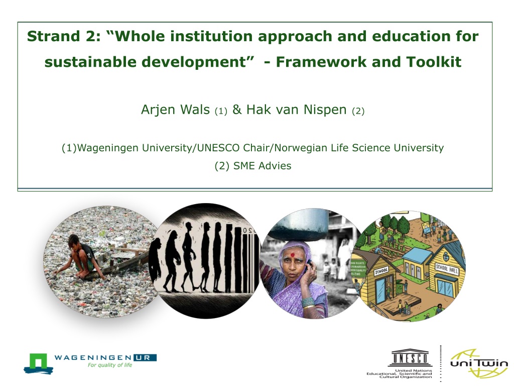 advancing education for sustainable development framework and toolkit worksh