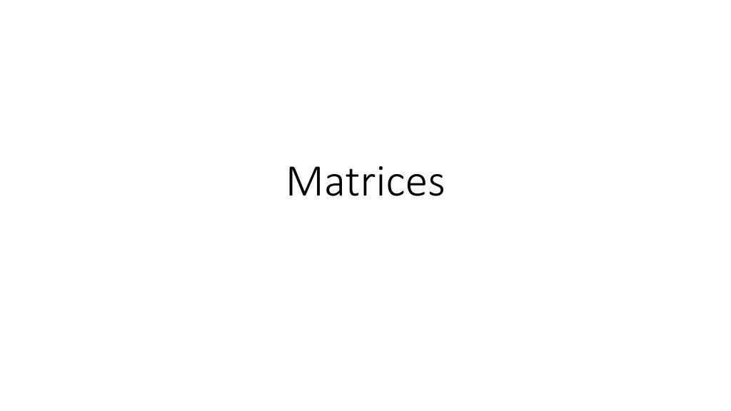 understanding matrices in matlab basics and operatio