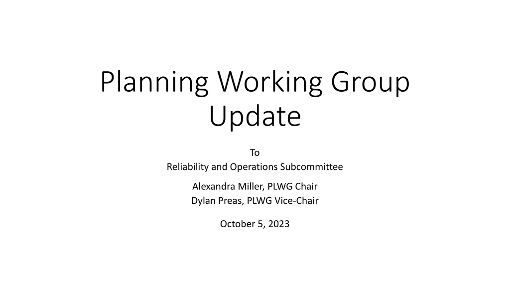 plwg update key activities and action items october 5 20