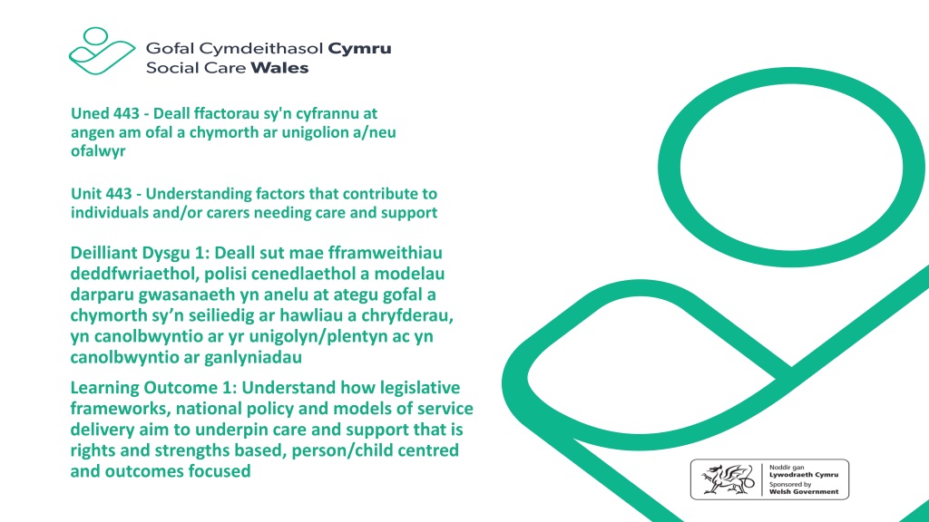 understanding factors in care and support provisi