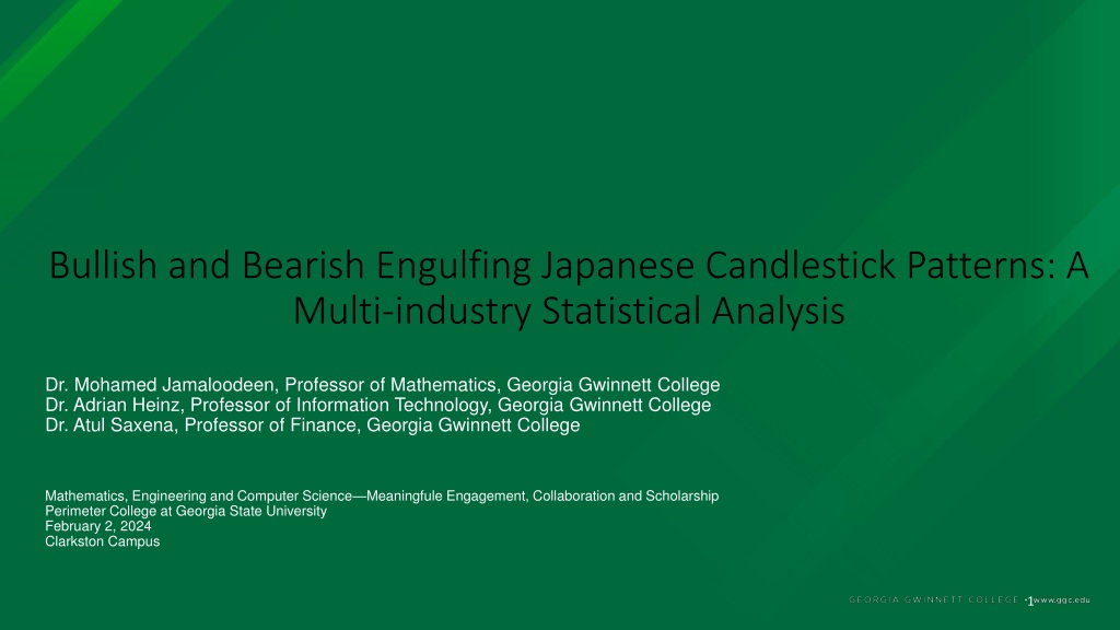 Statistical Analysis of Bullish and Bearish Engulfing Candlestick Patterns in Multi-Industry Indices