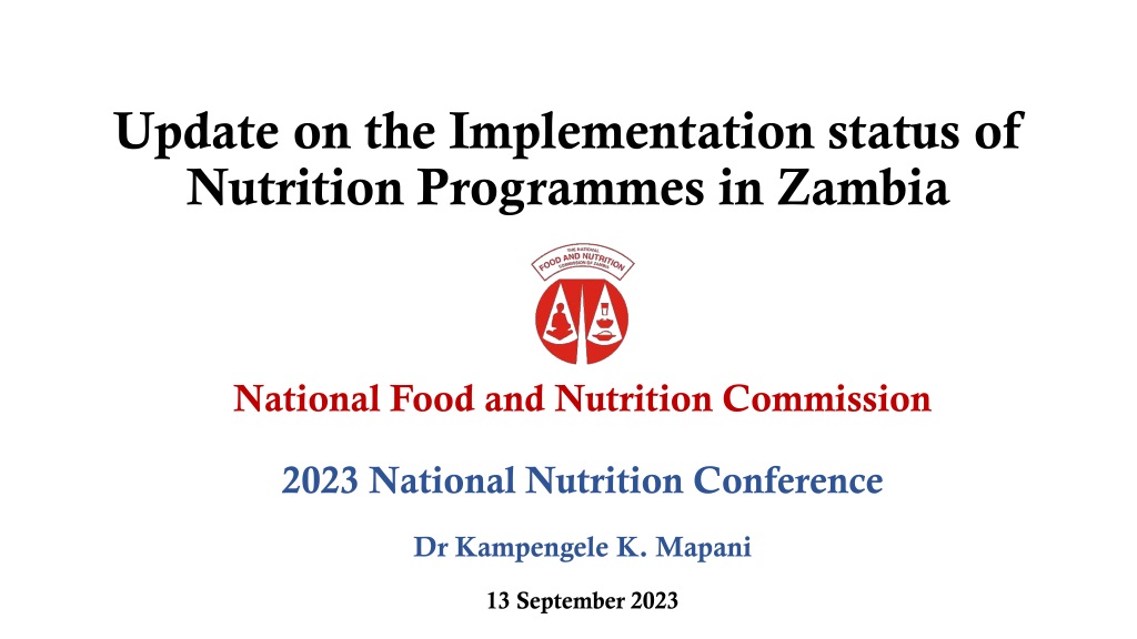 nutrition programmes in zambia achievements challenges and the way forwa