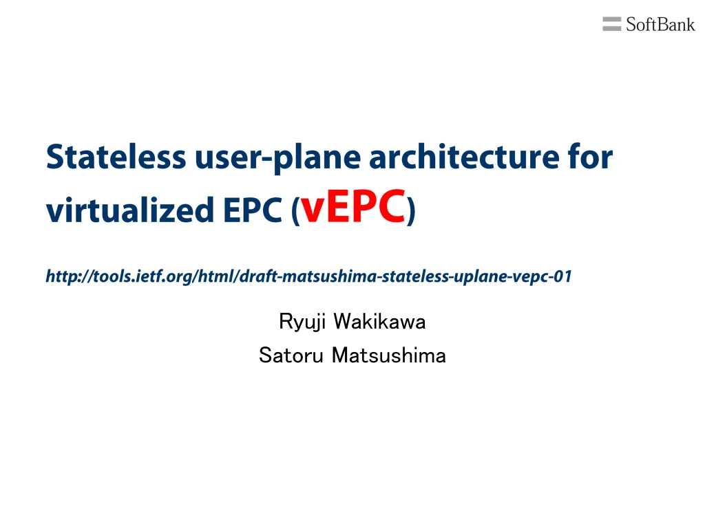 Separating Control and User Planes in Mobile Network Architectures