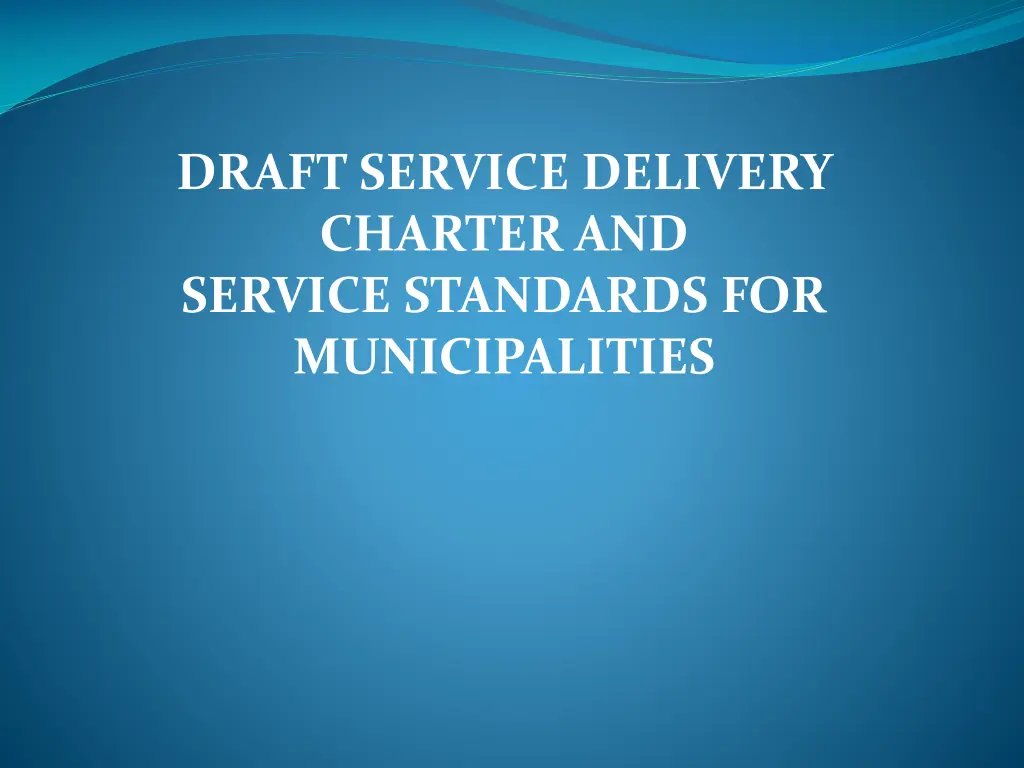 1. Emakhazeni Municipal Service Delivery Charter & Standards 
2. This Service Charter outlines Emakhazeni Local Municipa
