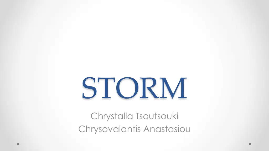 Introduction to Storm: Distributed, Fault-tolerant Real-time Computation