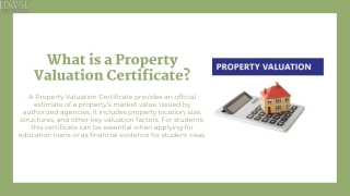 what is a property valuation certificate