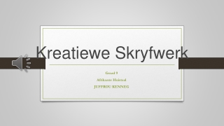 kreatiewe skryfwerk