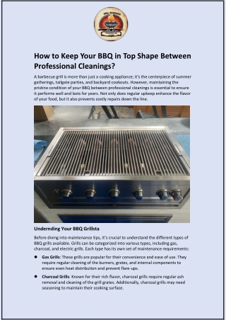 How to Keep Your BBQ in Top Shape Between Professional Cleanings?