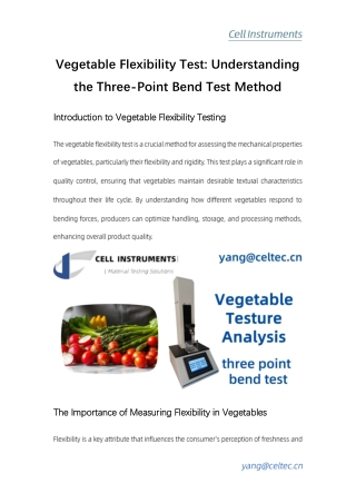 vegetable flexibility test understanding