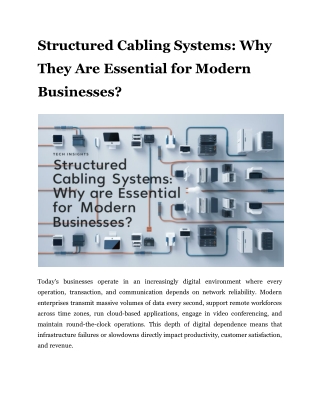structured cabling systems why