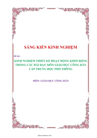 s ng ki n kinh nghi m