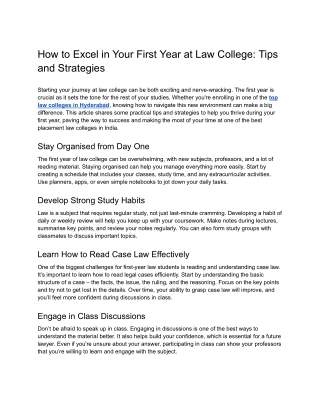 How to Excel in Your First Year at Law College_ Tips and Strategies