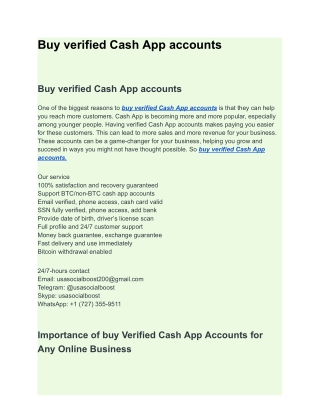 Buy verified Cash App accounts