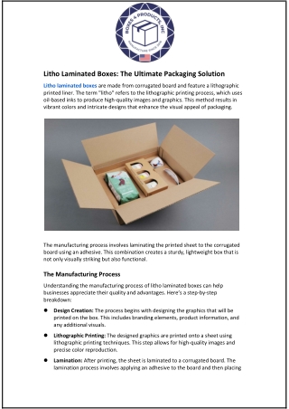 litho laminated boxes the ultimate packaging