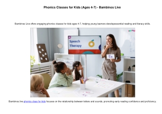 phonics classes for kids ages 4 7 bambinos live