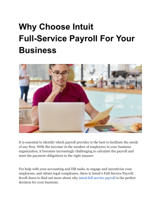 Intuit full service payroll