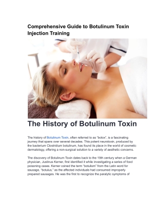 Botox Training Washington DC