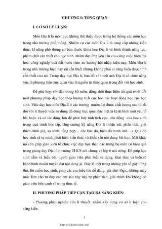 Phương pháp sử dụng kênh hình trong Địa lý 6