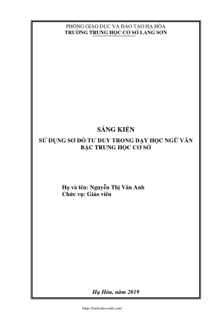 Sử dụng sơ đồ tư duy trong dạy học Ngữ văn bậc THCS