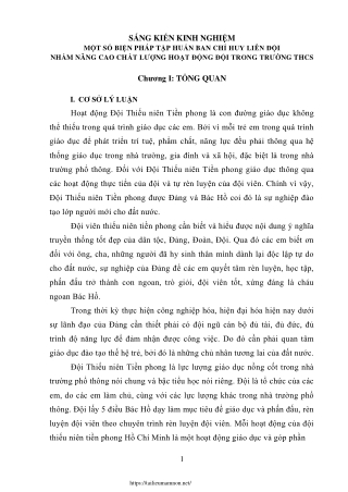 Nâng cao chất lượng hoạt động đội trong trường THCS