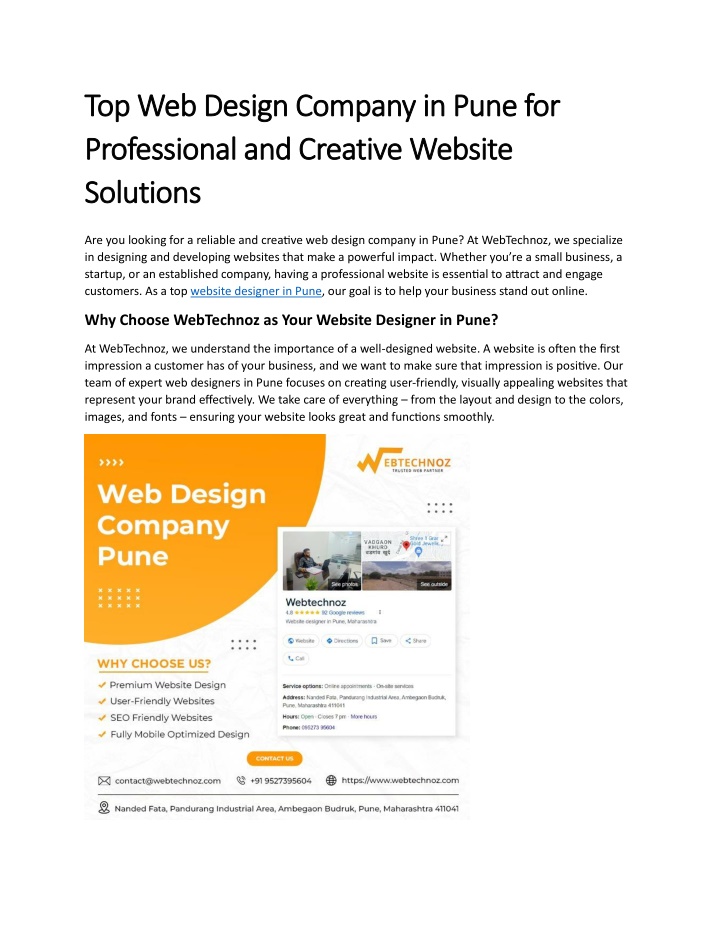 top web design company in pune for top web design