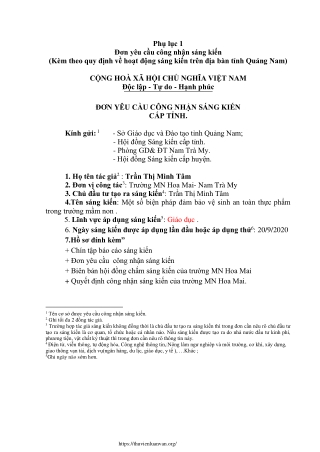Một số biện pháp đảm bảo vệ sinh an toàn thực phẩm trong trường mầm non