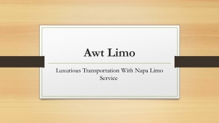 Luxurious Transportation With Napa Limo Service