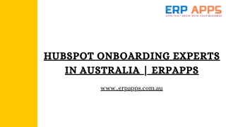 hubspot onboarding experts in australia erpapps