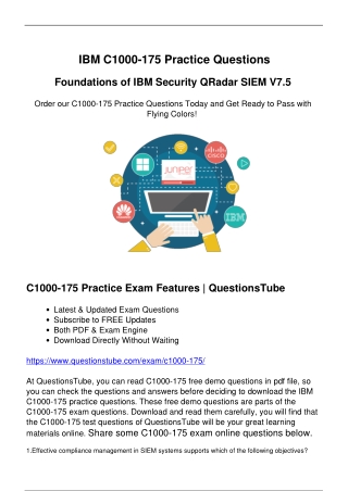 IBM C1000-175 Practice Test - A Quick Way to Pass the C1000-175 Exam
