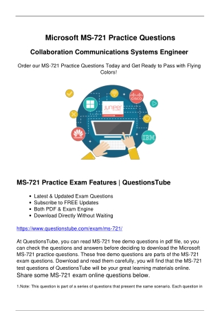 Microsoft MS-721 Practice Test - A Quick Way to Pass the MS-721 Exam