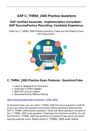 SAP C_THR84_2405 Practice Test - A Quick Way to Pass the C_THR84_2405 Exam