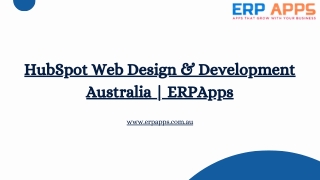 hubspot web design development australia erpapps