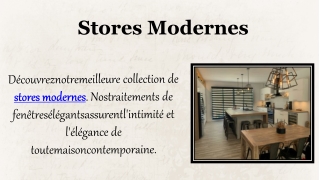 stores modernes