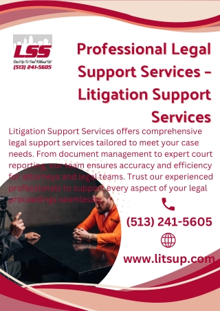 Professional Legal Support Services – Litigation Support Services