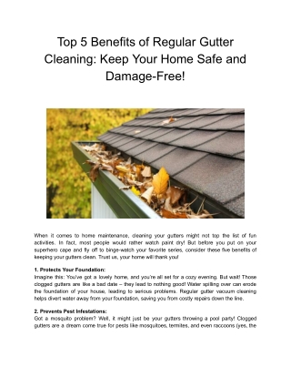 Gutter Vacuum Cleaning Melbourne - Gutter clean