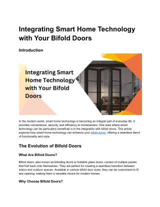 integrating smart home technology with your