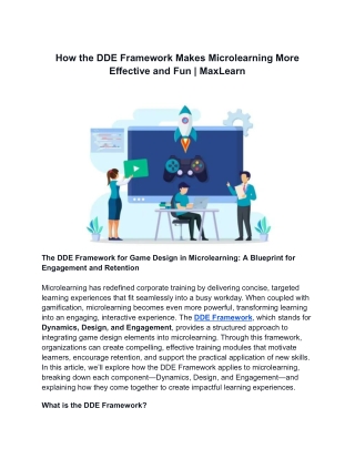 how the dde framework makes microlearning more