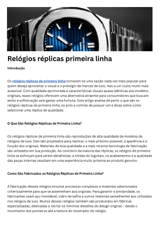 rel gios r plicas primeira linha