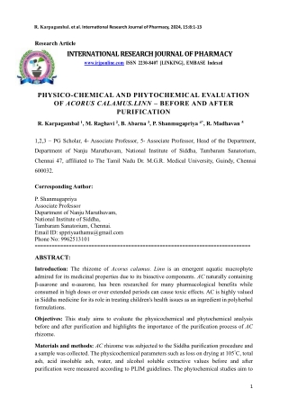 r karpagambal et al international research