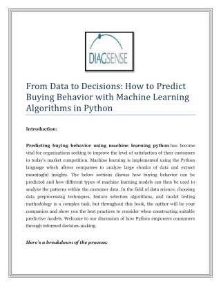 How to Predict Buying Behavior with Machine Learning Algorithms in Python