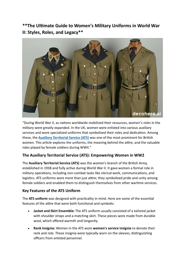 the ultimate guide to women s military uniforms