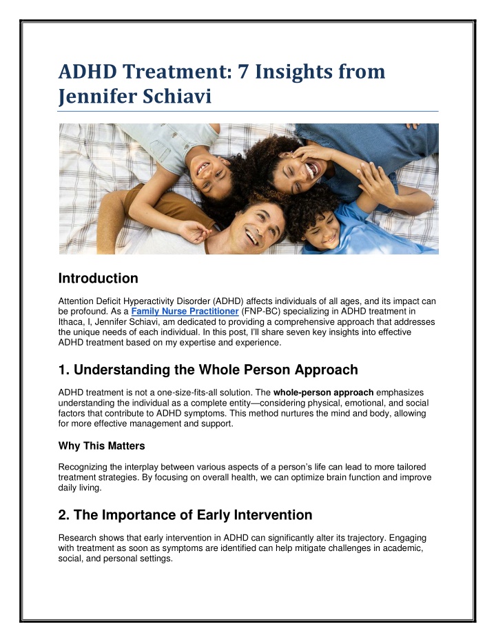 adhd treatment 7 insights from jennifer schiavi