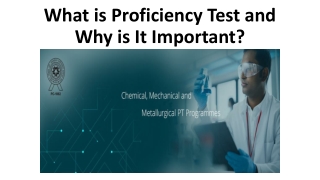 what is proficiency test and why is it important