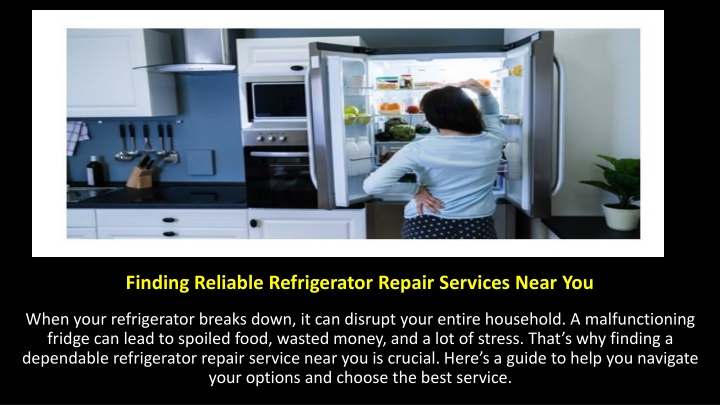 finding reliable refrigerator repair services near you