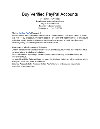 buy verified paypal accounts