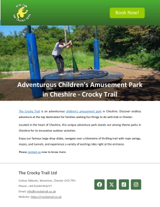 Adventurous Children's Amusement Park in Cheshire - Crocky Trail
